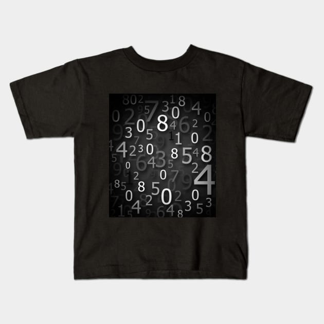 numbers background Kids T-Shirt by Spinkly